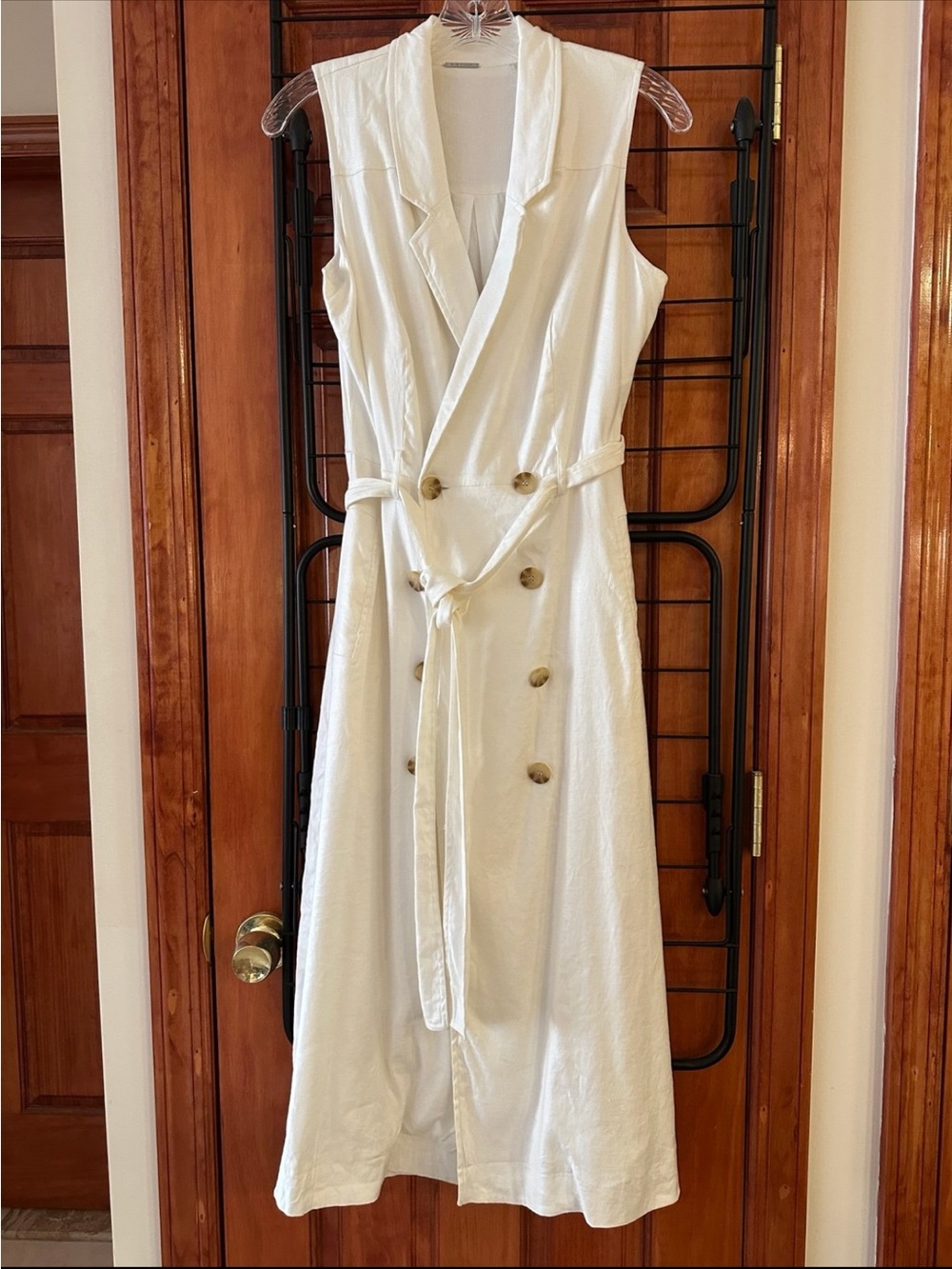 Elie Tahari Linen Blend Wrap Dress